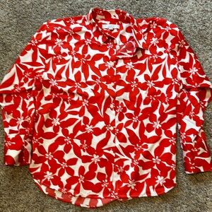 LOFT plumeria blouse
